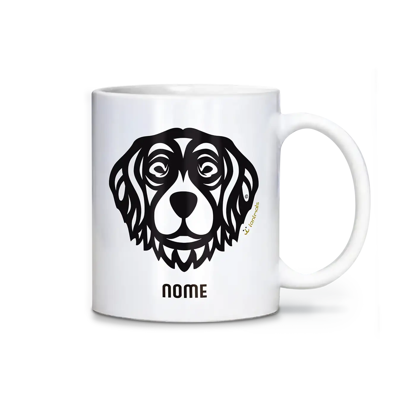 Caneca Golden Retriever Personalizada Tribal - iAnimals