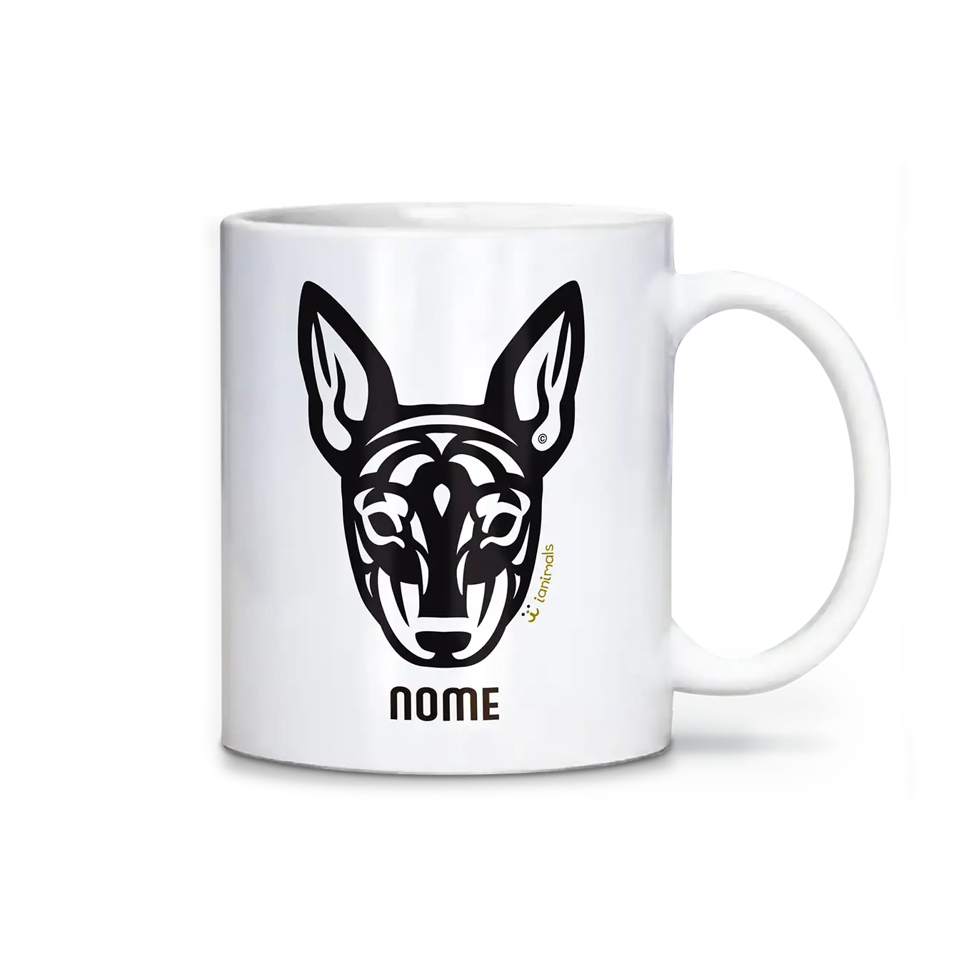 Caneca Pinscher Personalizada Tribal - iAnimals