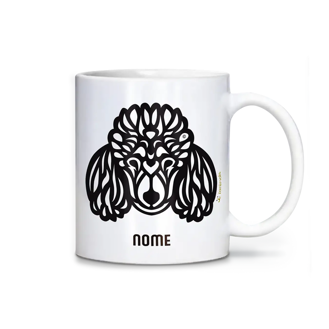 Caneca Poodle Personalizada Tribal - iAnimals