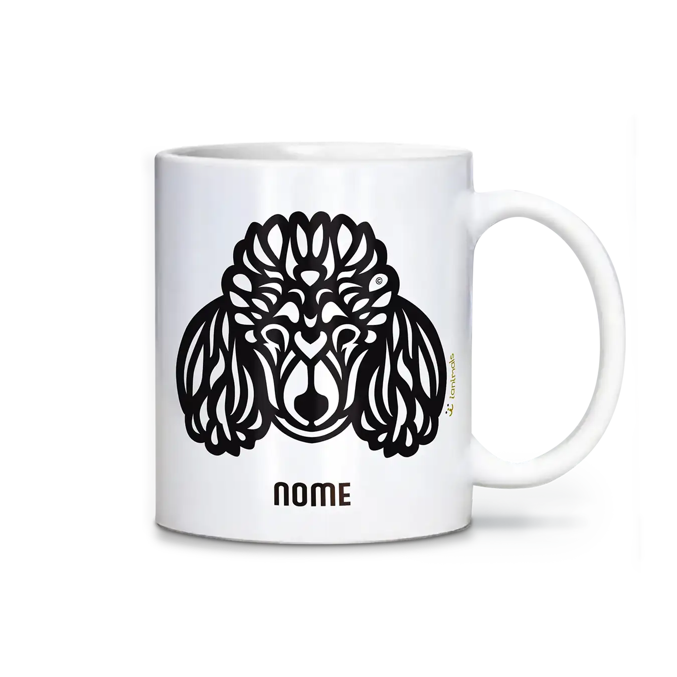 Caneca Poodle Personalizada Tribal - iAnimals