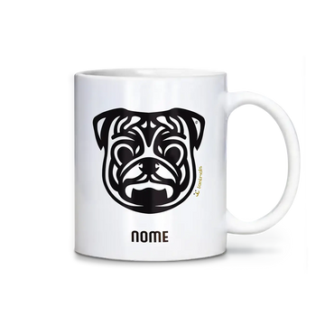 Caneca Pug Personalizada Tribal - iAnimals