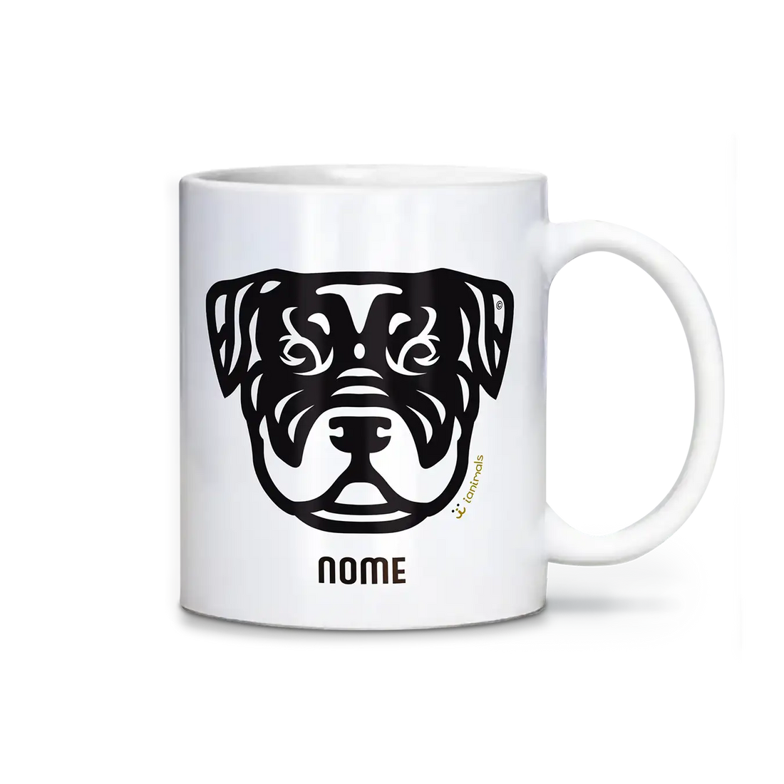 Caneca Rottweiler Personalizada Tribal - iAnimals