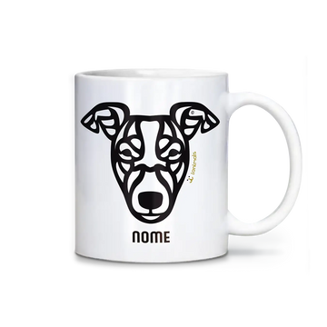 Caneca Whippet Personalizada Tribal - iAnimals