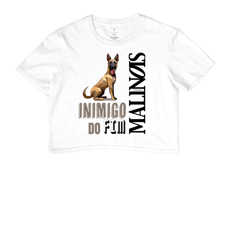 Camiseta Cropped Malinois Inimigo do Fim - Essência