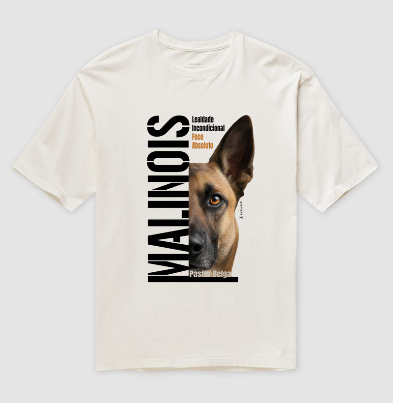 Camiseta Oversized Malinois Foco Absoluto - Essência