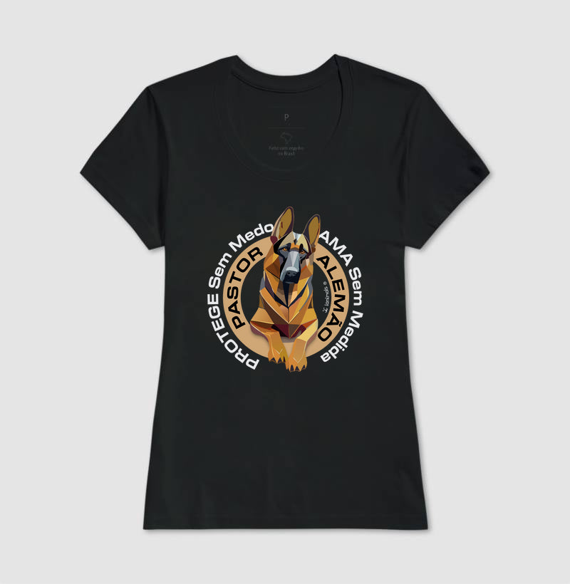 Camiseta Pastor Alemão - Protege sem Medo - Essência