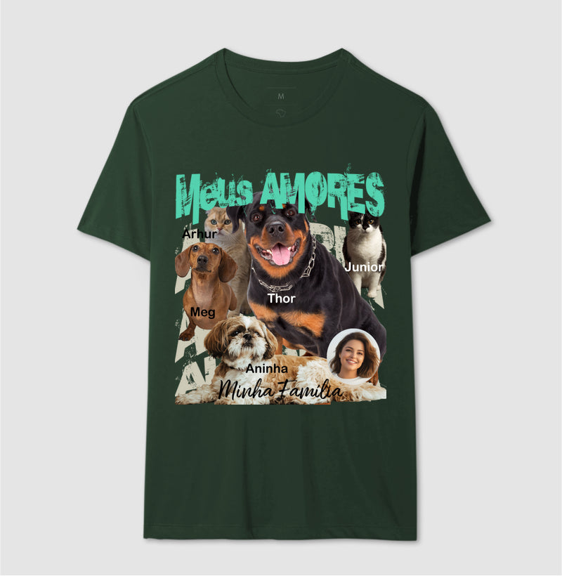 Camiseta Personalizada Bootleg Pets - até 6 fotos