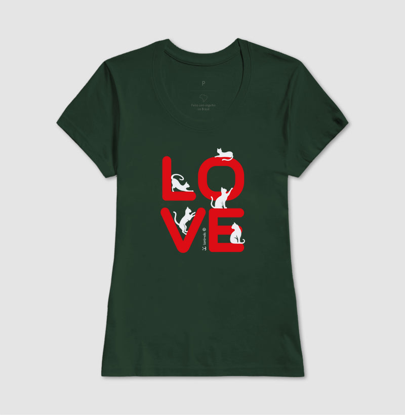 Camiseta Love Cat - Afeto