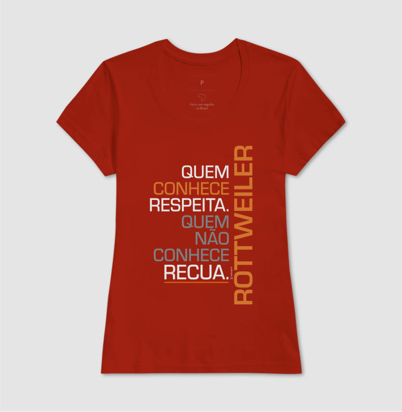 Camiseta Rottweiler Quem Conhece Respeita - Essência
