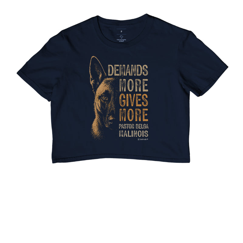 Camiseta Cropped Malinois Gives More - Essência
