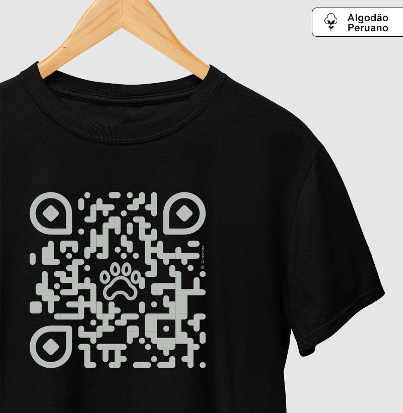 Camiseta “INCA SOFT” Pets, QR Code Declaração de Amor - Coleção AFETO