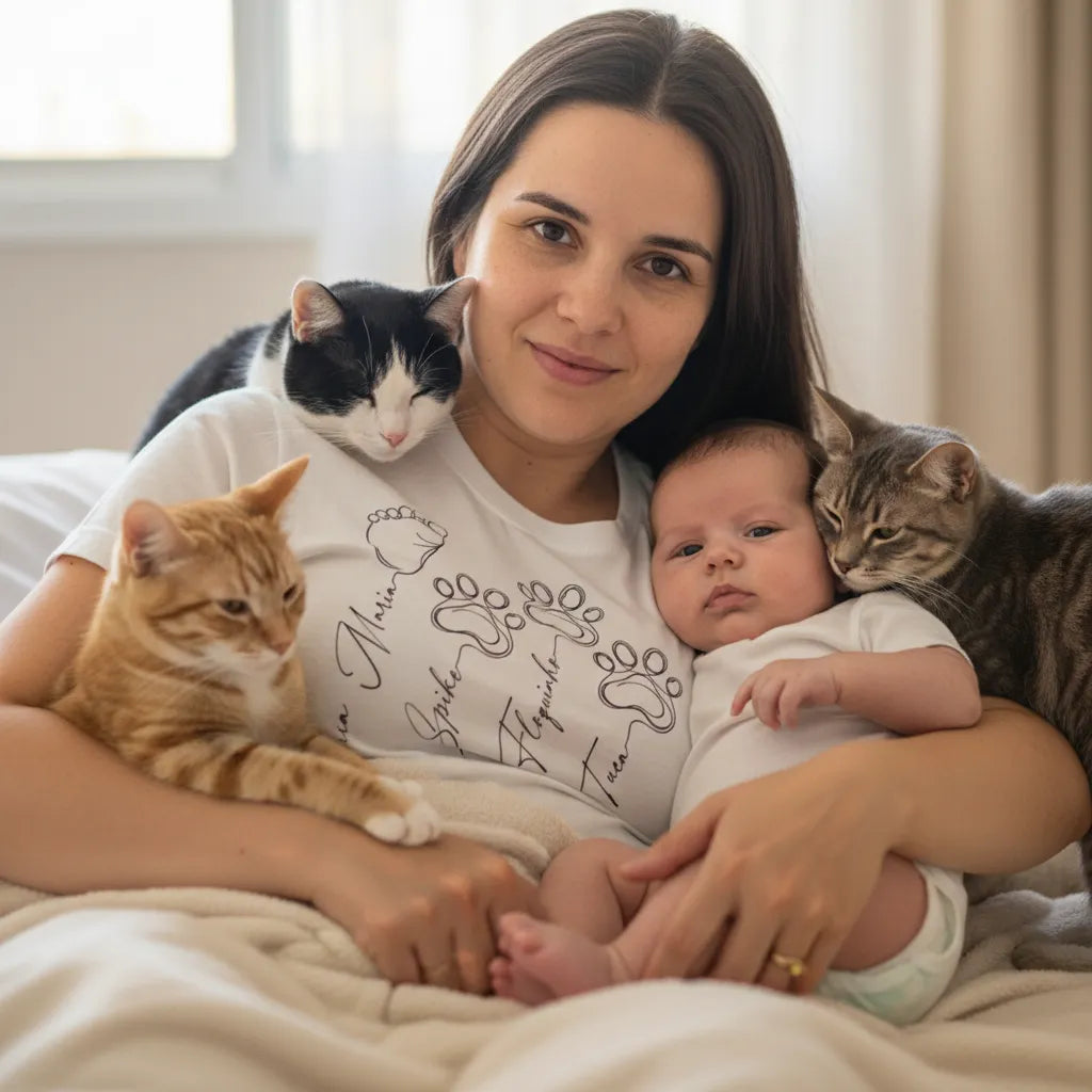 Camiseta Personalizada Pegadas, pet e bebê - iAnimals