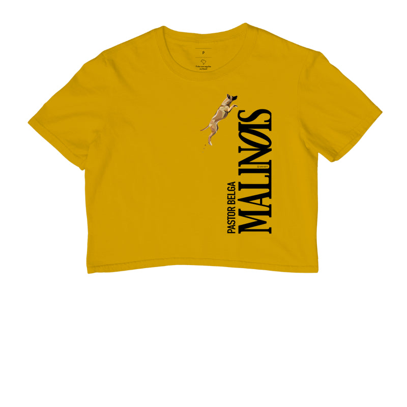 Camiseta Cropped Pastor Belga Malinois O Salto - Geoma