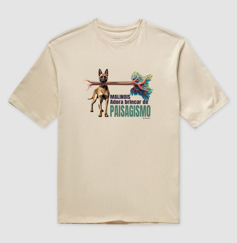 Camiseta Oversized Malinois Paisagismo - Essência