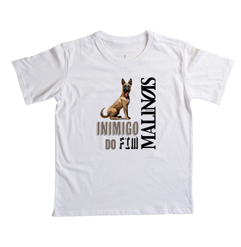 Camiseta Infantil Malinois Inimigo do Fim - Essência