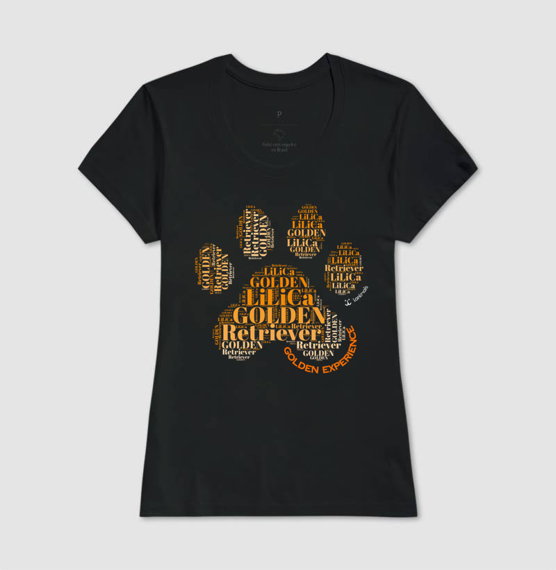 Camiseta Pata de Pet - Nuvem de Palavras - Personalizada | iAnimals