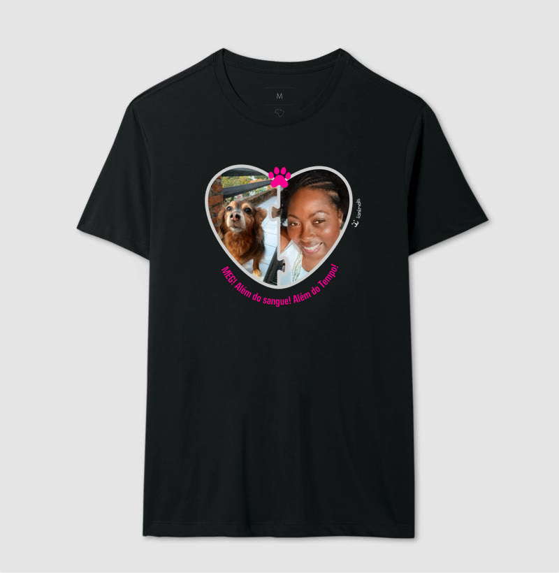 Camiseta Coração Puzzle Foto Pet - Personalizada
