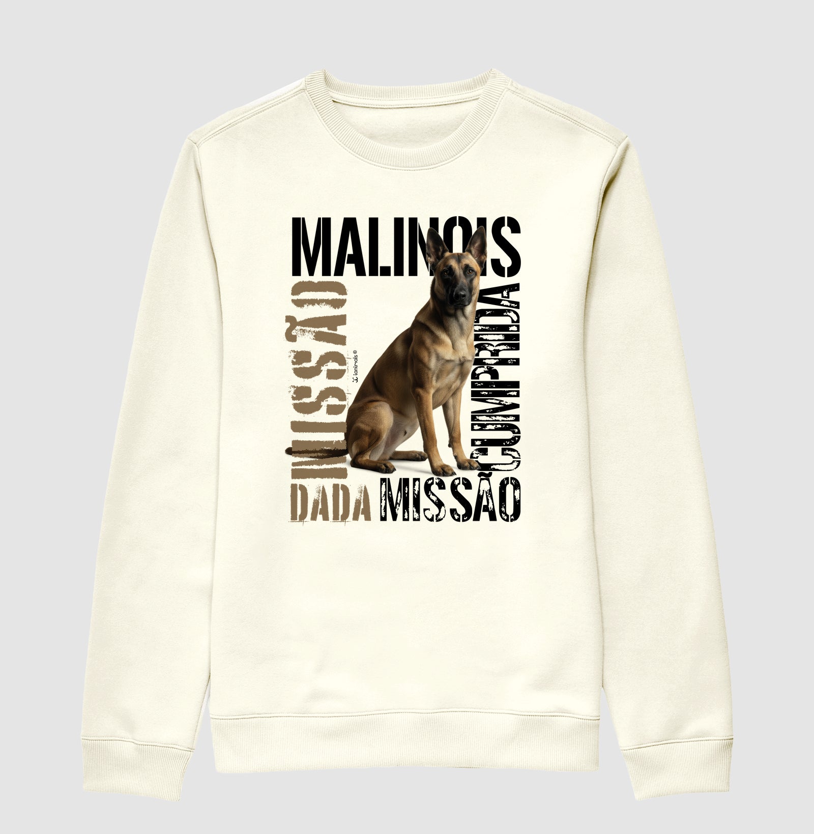 Moletom Suéter  Malinois Missão Cumprida - Essência