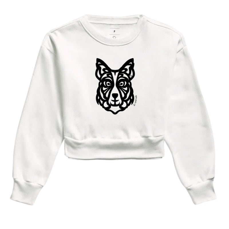 Moletom Cropped Border Collie - Tribal