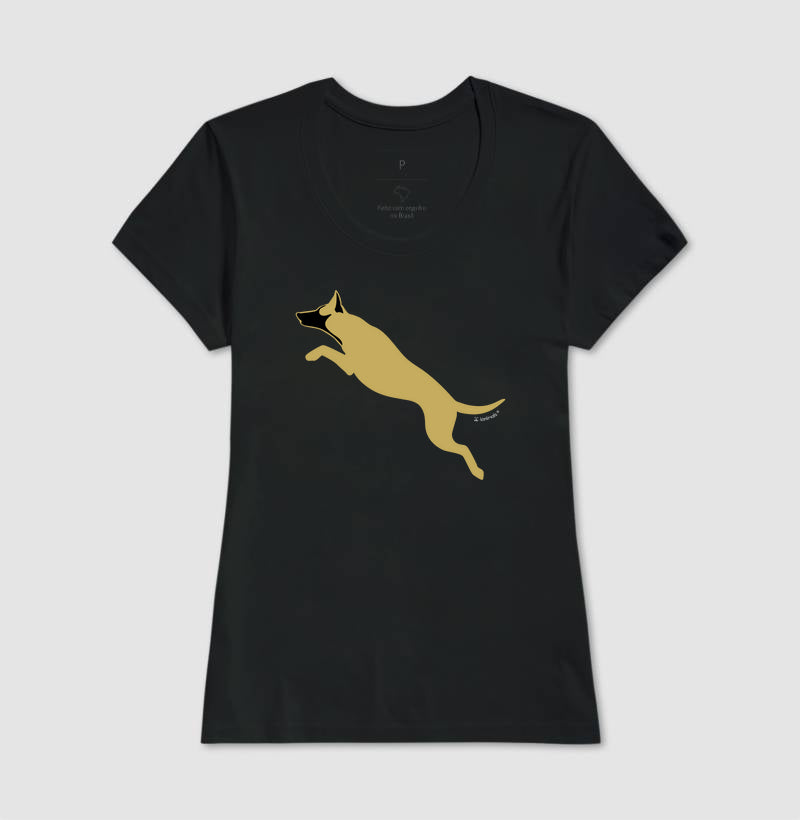 Camiseta Malinois. Saltando - Perfil