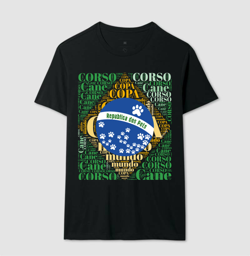 Camiseta Bandeira Brasil Pet - Nuvem de Palavras  - Personalizada