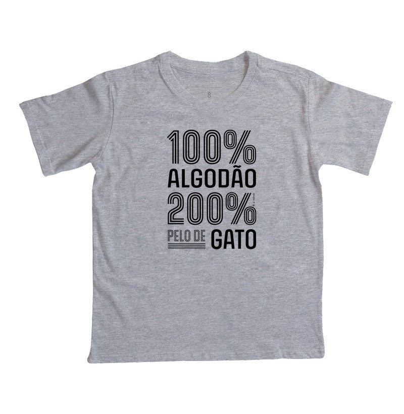 Camiseta 200% pelo de Gato (Infantil) - Coleção AFETO