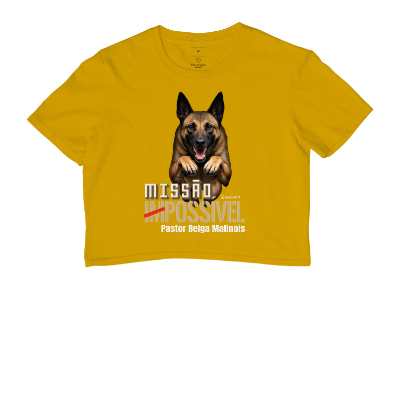 Camiseta Cropped Malinois Missão Impossível - Essência