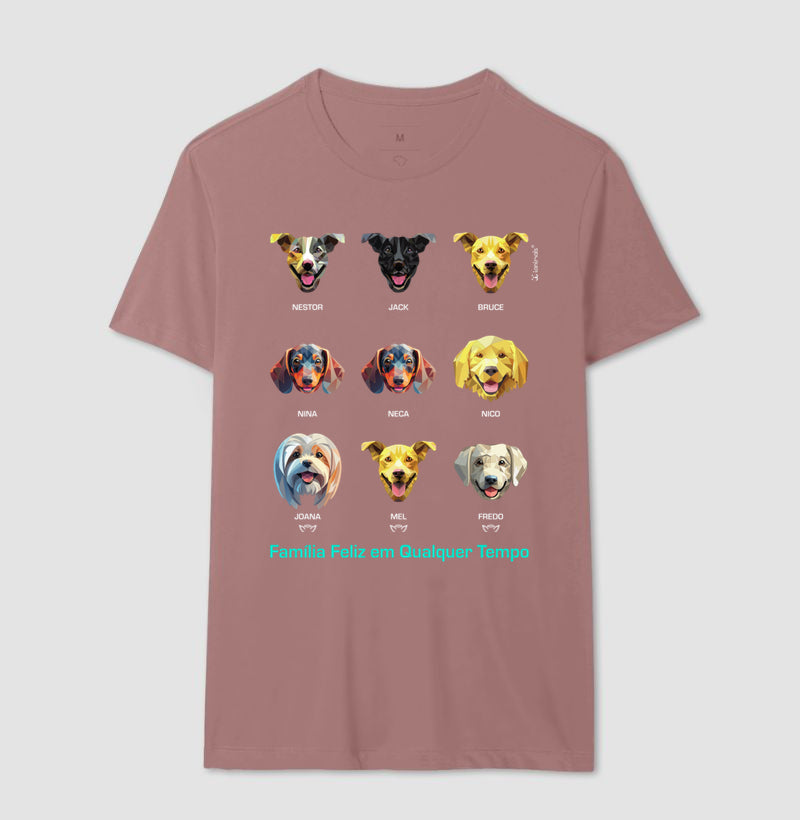 Camiseta Geoma de 1 a 9 Cães  - Personalizada