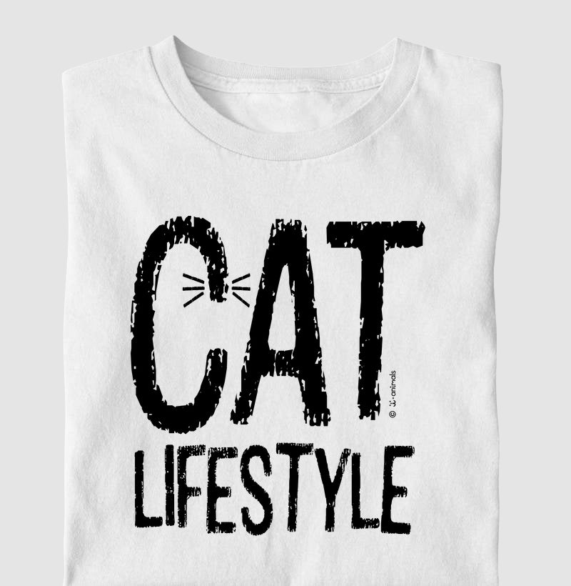 Camiseta Cat Lifestyle - Coleção AFETO