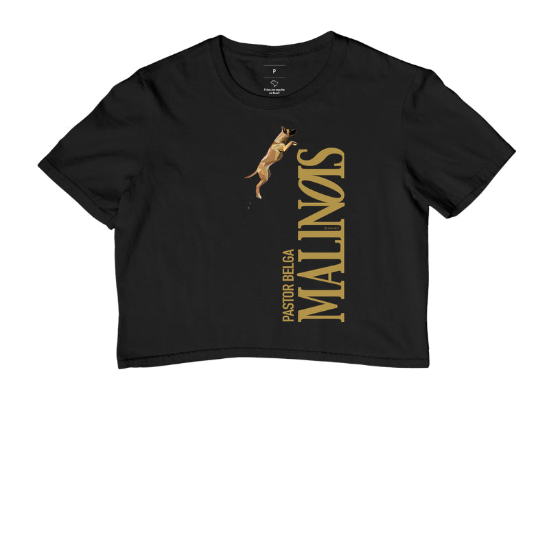 Camiseta Cropped Pastor Belga Malinois O Salto - Geoma