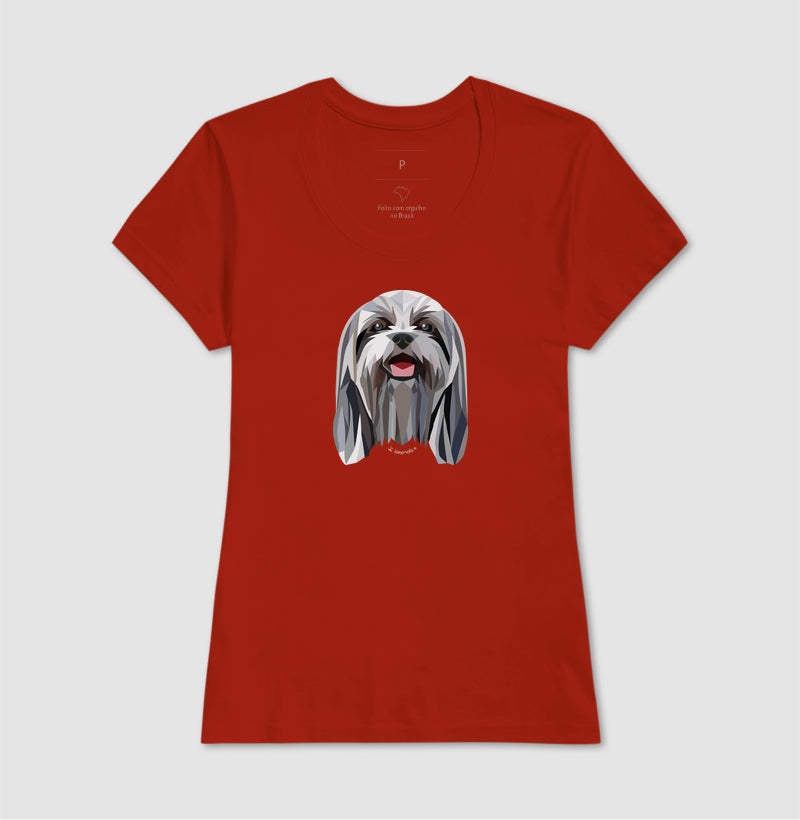 Camiseta Shih Tzu Pelo Longo - Geoma