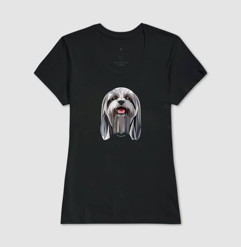 Camiseta Shih Tzu Pelo Longo - Geoma