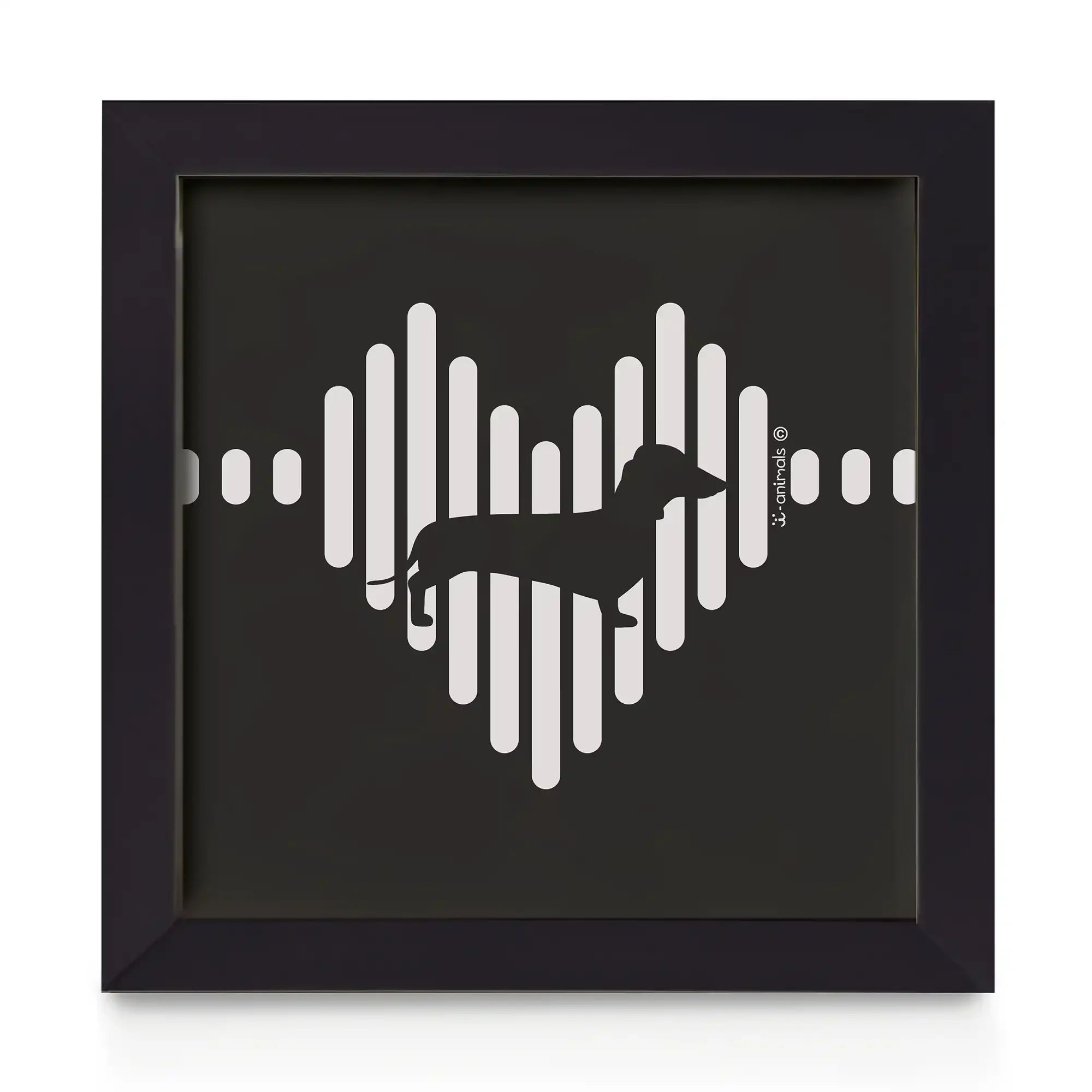 Quadro decorativo Dachshund - Coração