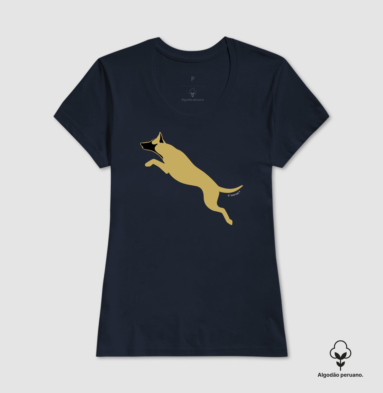 Camiseta INCA SOFT Malinois. Saltando - Perfil