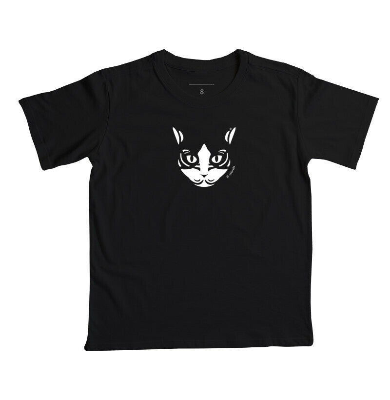 Camiseta Infantil Gato Preto e Branco - Tribal