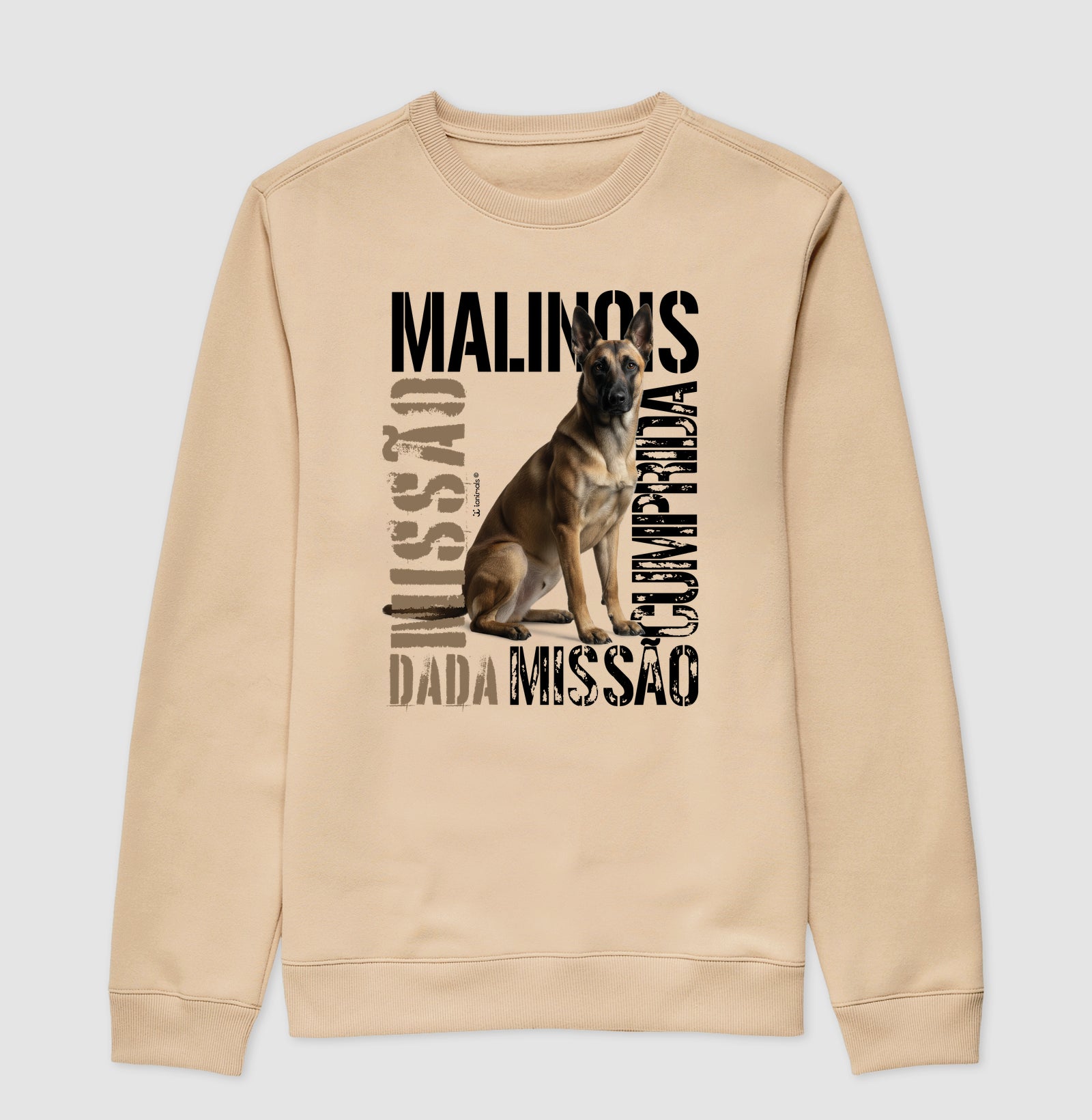 Moletom Suéter  Malinois Missão Cumprida - Essência