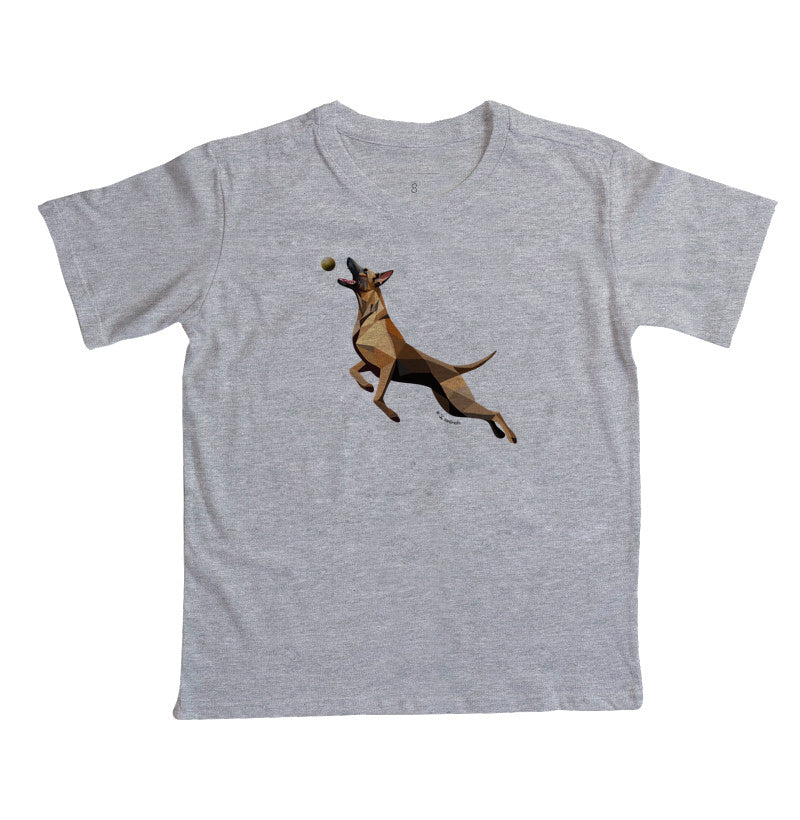 Camiseta Infantil Malinois O Pulo - Perfil/Geoma