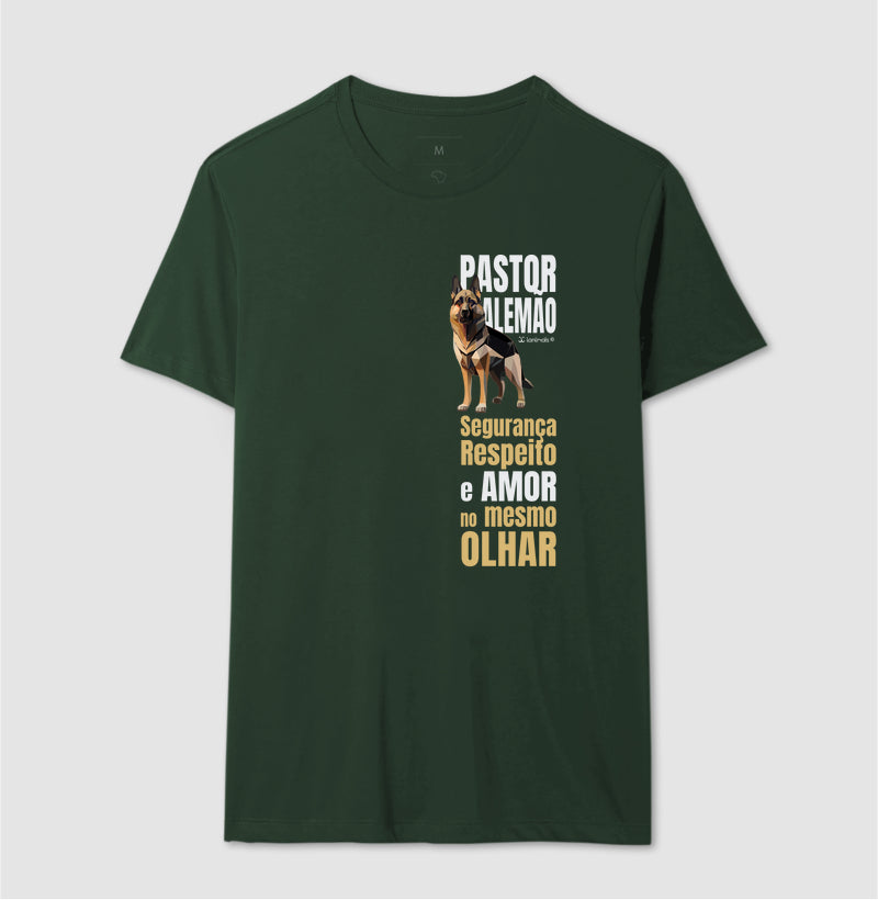 Camiseta Pastor Alemão Olhar - Essência
