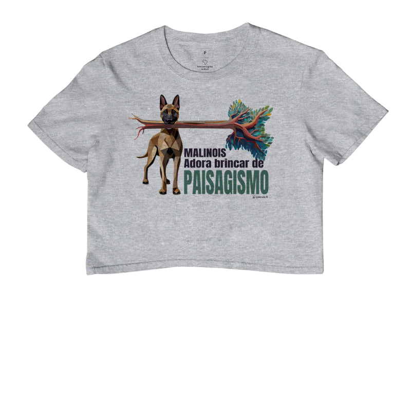 Camiseta Cropped Malinois Paisagismo - Essência