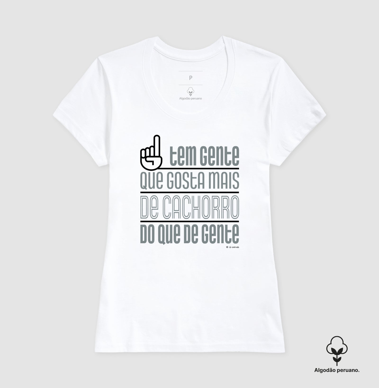 Camiseta “INCA SOFT” Tem Gente que gosta mais de Cachorro -  - Coleção AFETO