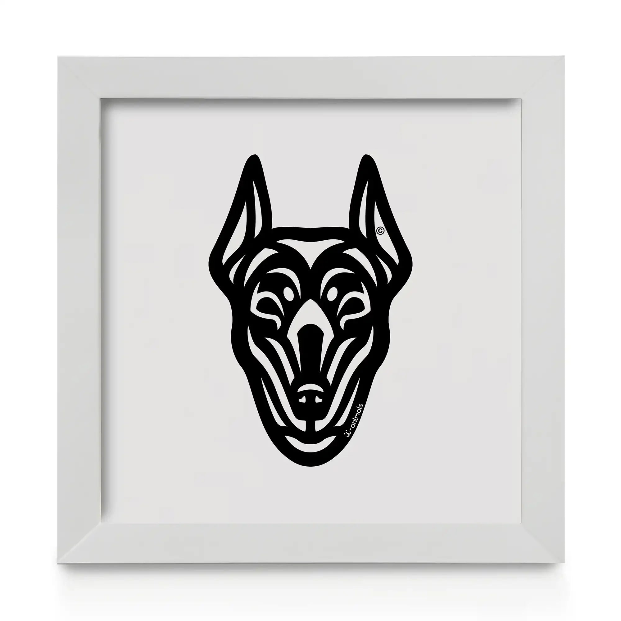 Quadro decorativo Doberman - Tribal