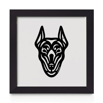 Quadro decorativo Doberman - Tribal