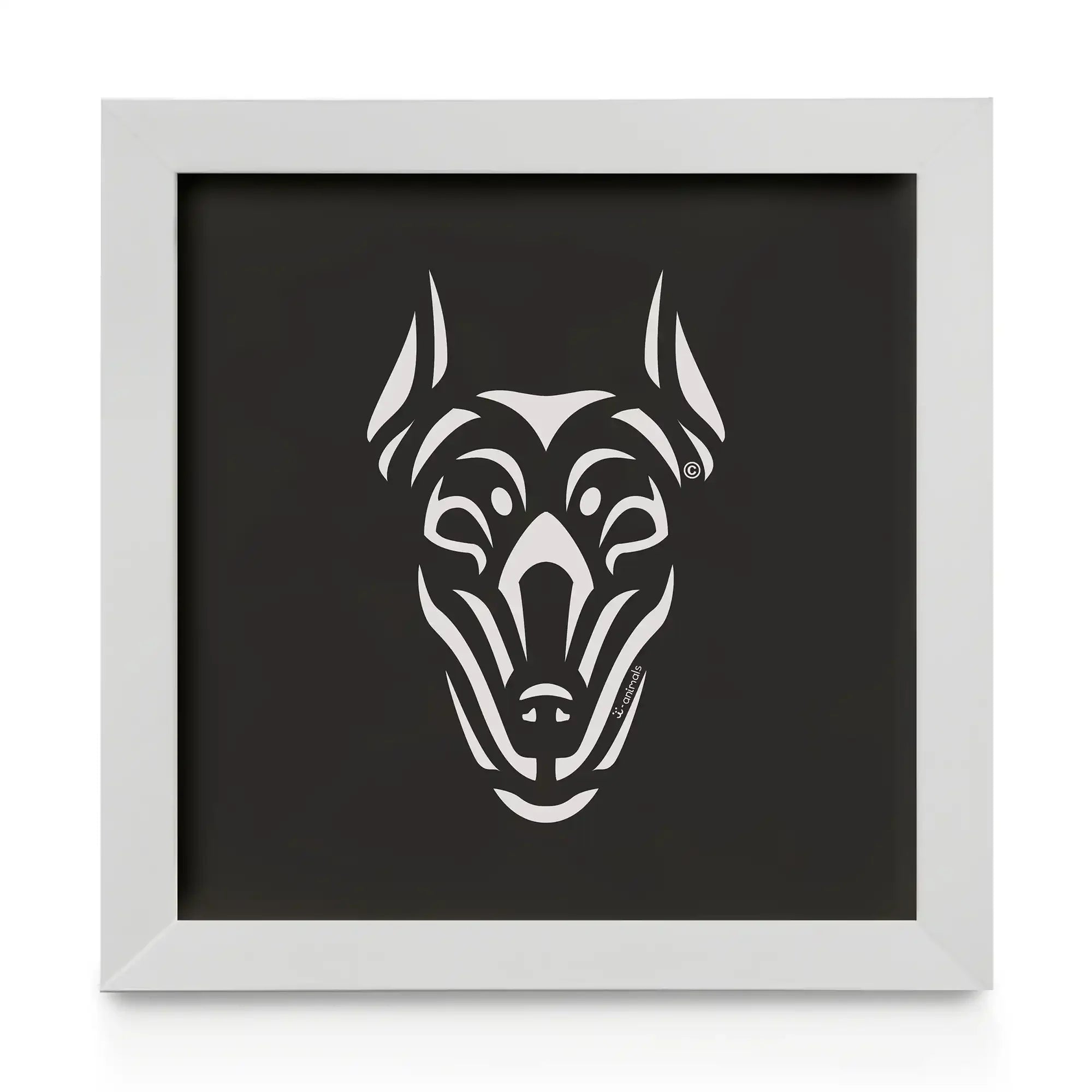 Quadro decorativo Doberman - Tribal