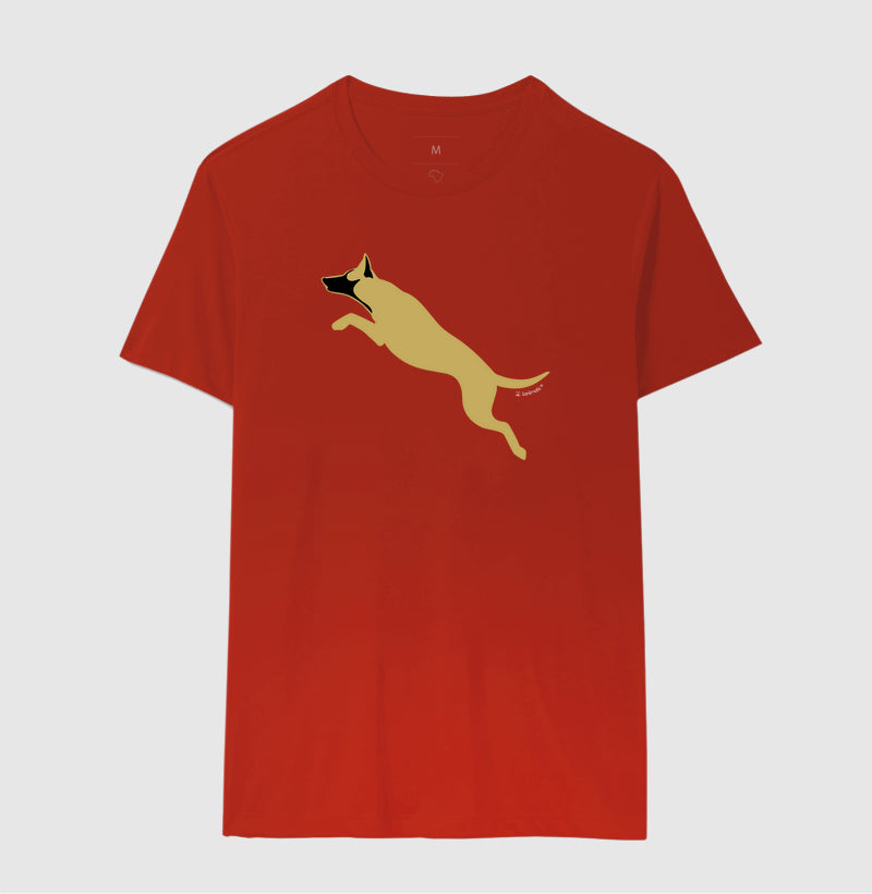 Camiseta Malinois. Saltando - Perfil