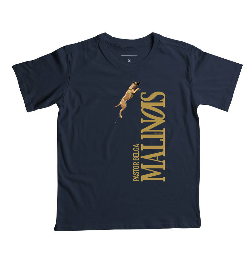 Camiseta Infantil Pastor Belga Malinois O Salto - Geoma