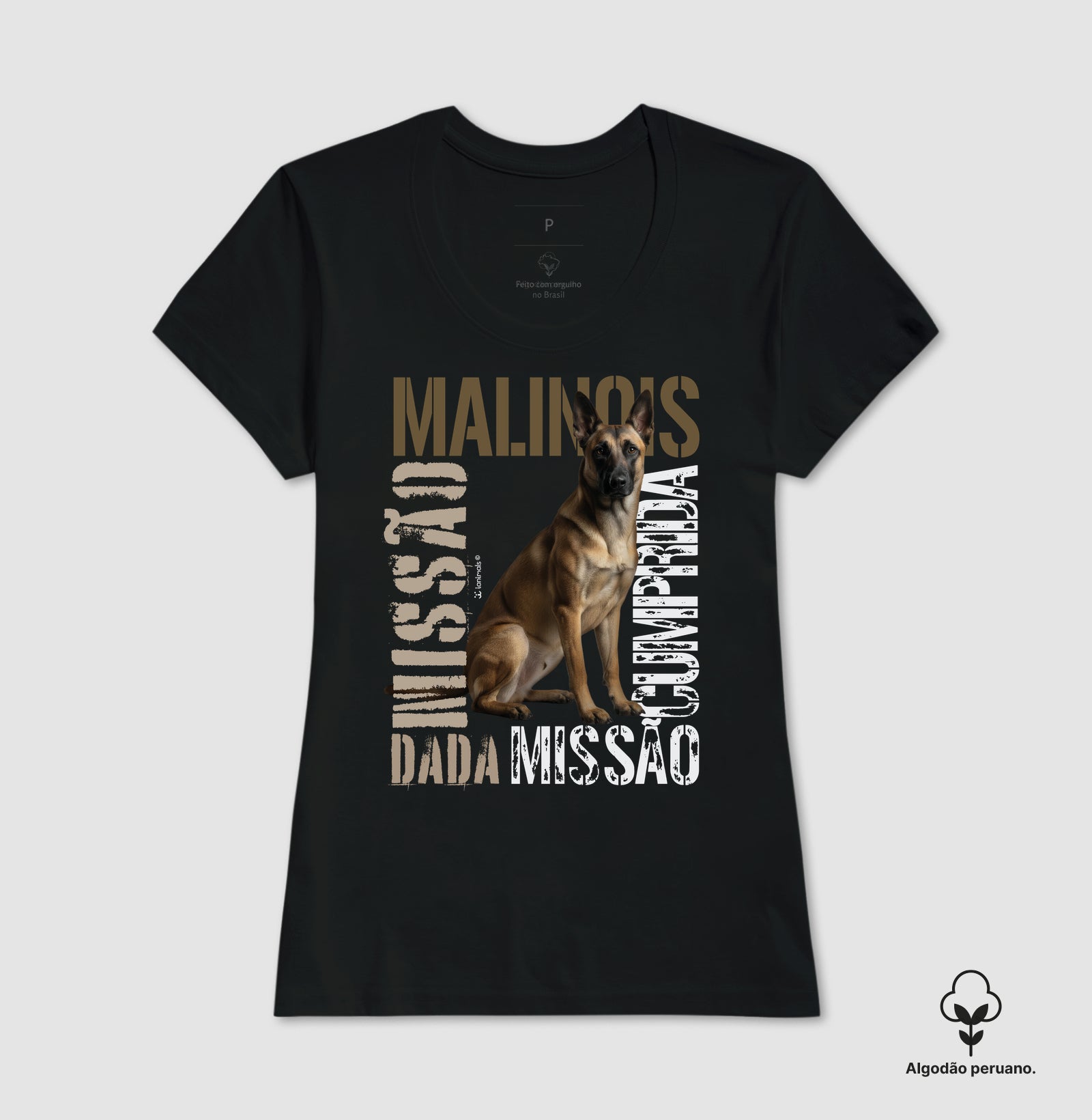 Camiseta INCA SOFT Malinois Missão Cumprida - Essência