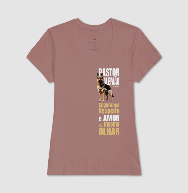 Camiseta Pastor Alemão Olhar - Essência