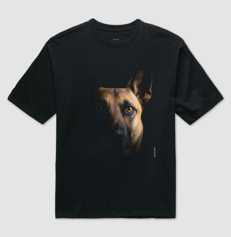 Camiseta Oversized Malinois - Retrato