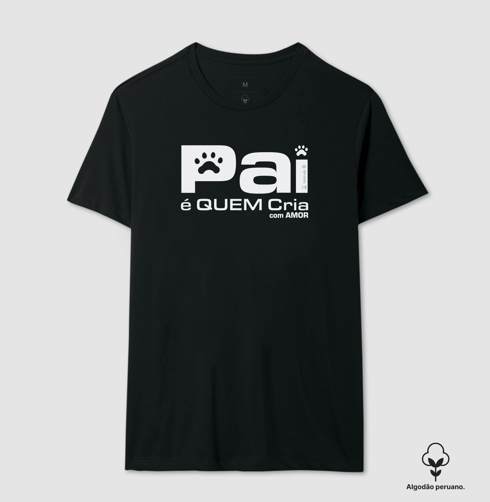 Camiseta INCA SOFT Pai é Quem Cria - Coleção Afeto