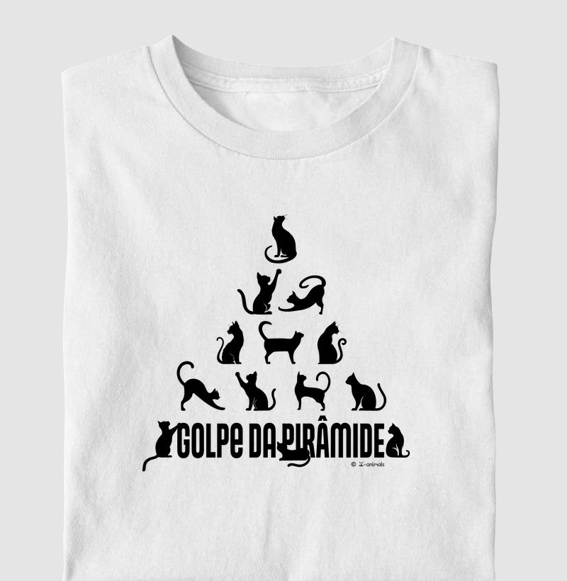 Camiseta Gato, Golpe da Pirâmide - Coleção AFETO